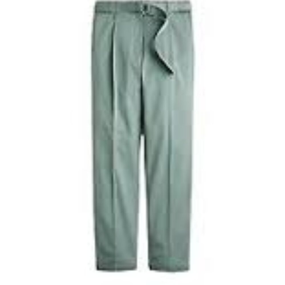 J. Crew D-ring pleated chino pant, Size 4